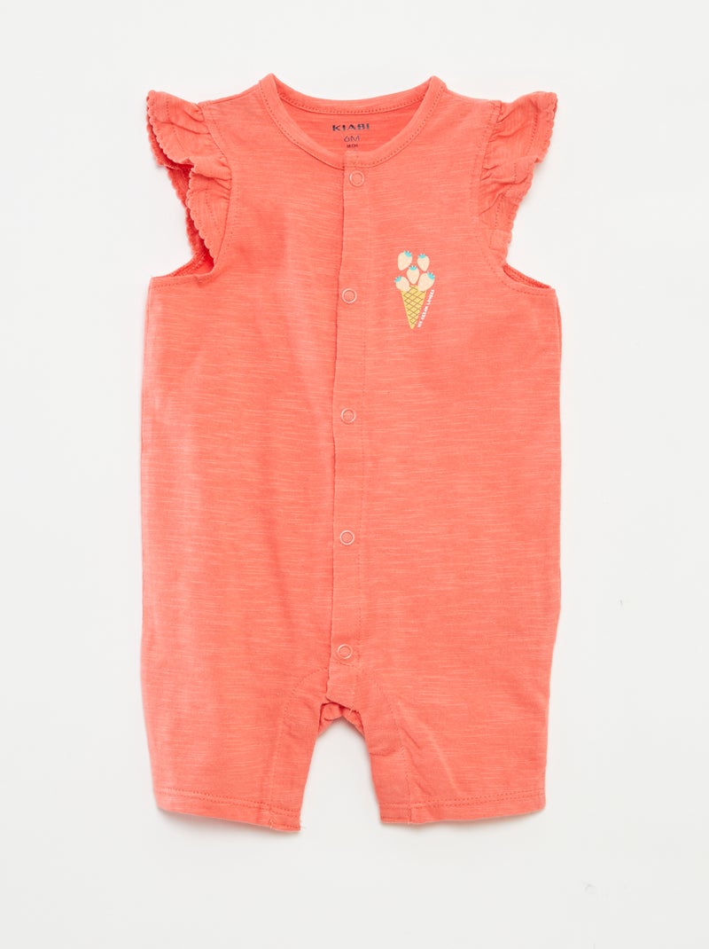 Setje met 2 luchtige slaappakjes ORANJE - Kiabi