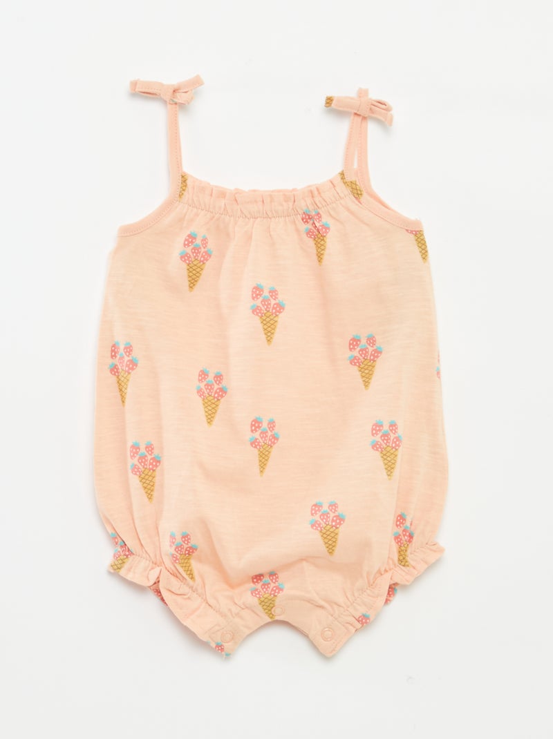 Setje met 2 luchtige slaappakjes ORANJE - Kiabi