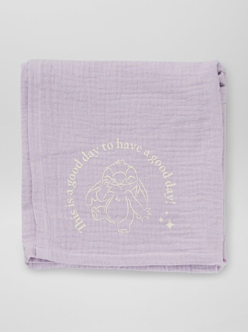 Setje met 2 luierdoeken 'Stitch' WIT - Kiabi