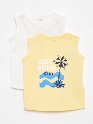 Setje met 2 mouwloze tops
