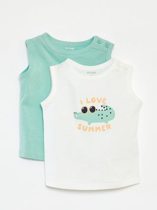Setje met 2 mouwloze tops