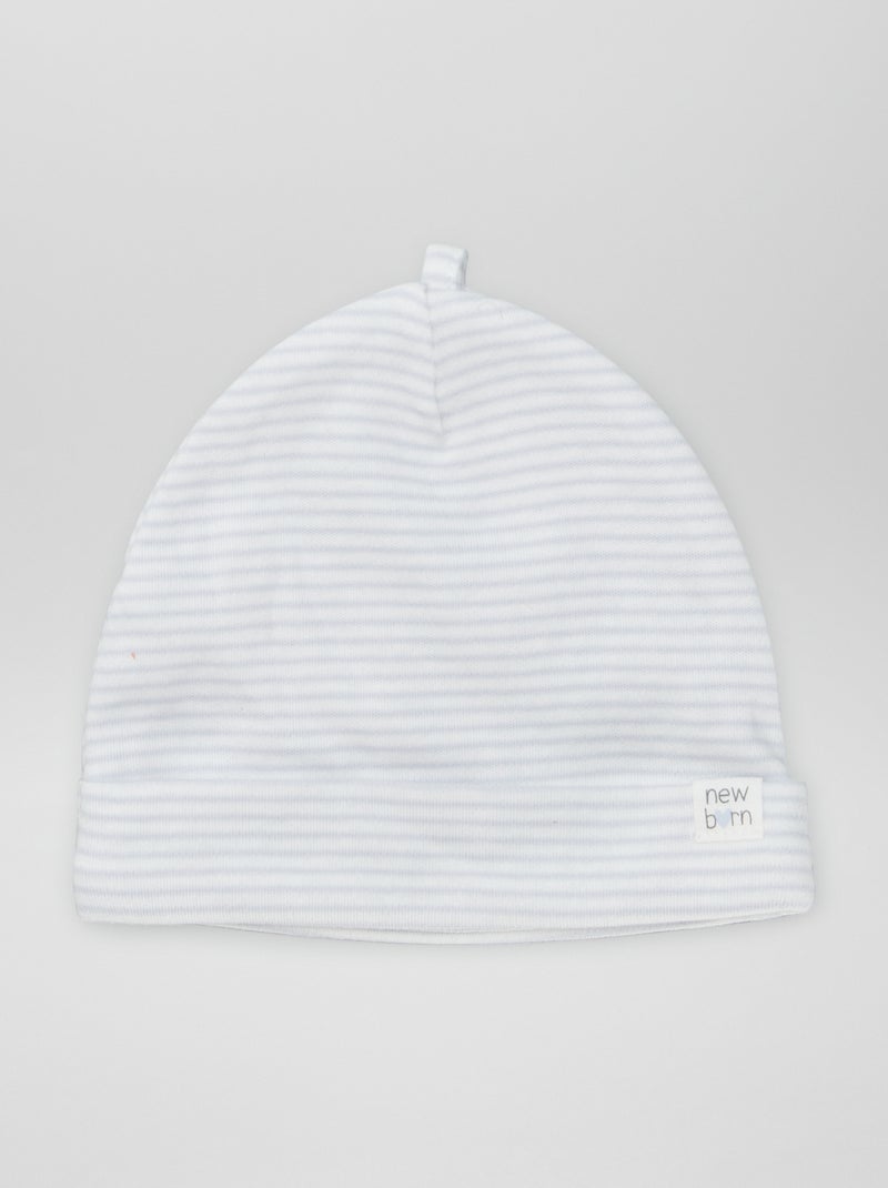 Setje met 2 mutsjes voor pasgeboren baby's GRIJS - Kiabi