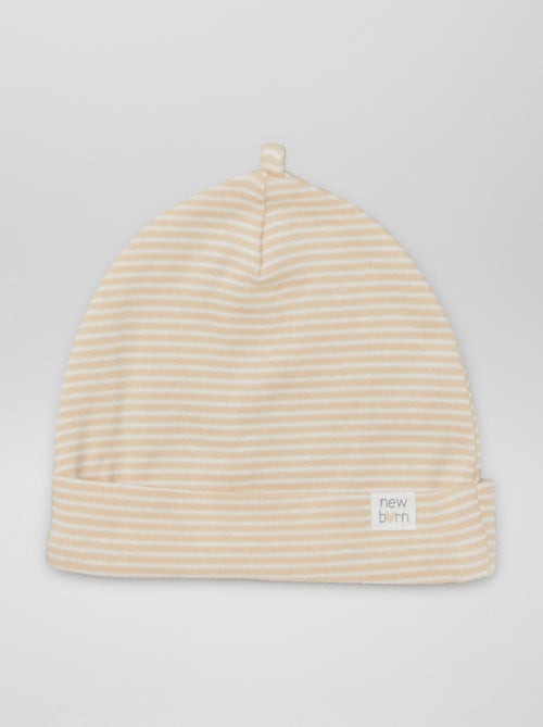 Setje met 2 mutsjes voor pasgeboren baby's - Kiabi