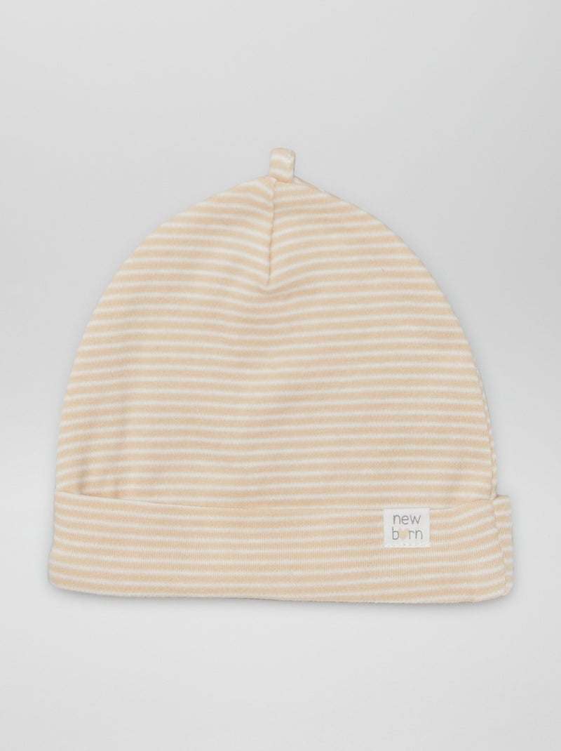 Setje met 2 mutsjes voor pasgeboren baby's WIT - Kiabi
