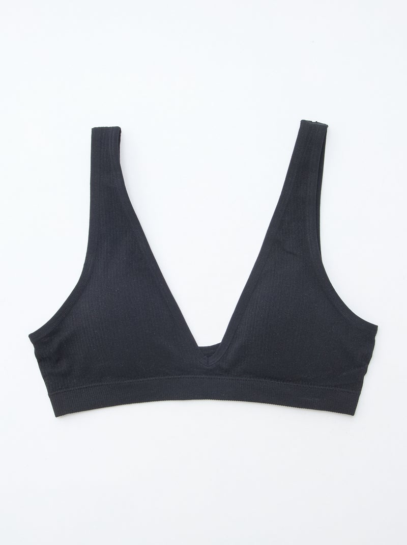 Setje met 2 naadloze behatops van ribtricot Wit - Kiabi