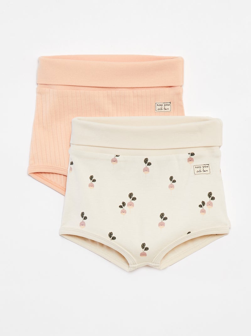 Setje met 2 onderbroekjes - cradle to cradle WIT - Kiabi