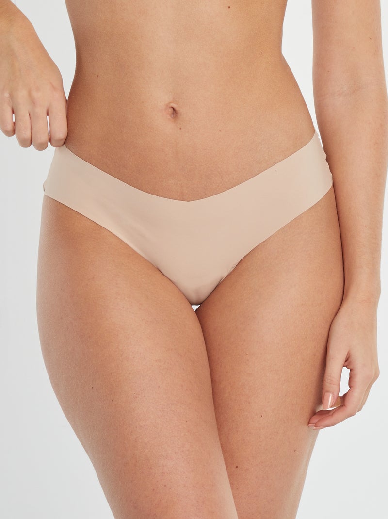 Setje met 2 onzichtbare hipsters in microvezel ROSE - Kiabi