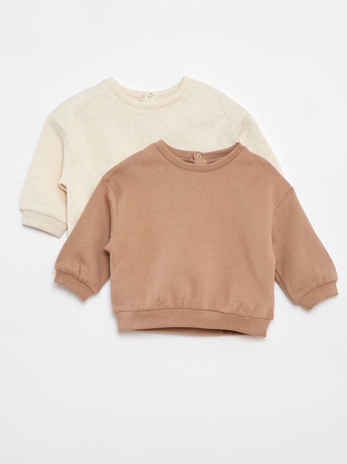 Setje met 2 oversized effen sweaters - Kiabi