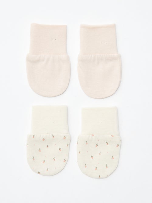 Setje met 2 paar babywantjes om krabwondjes te voorkomen - Kiabi