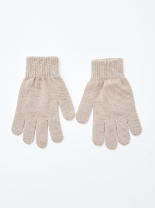 Setje met 2 paar gebreide handschoenen - Kiabi