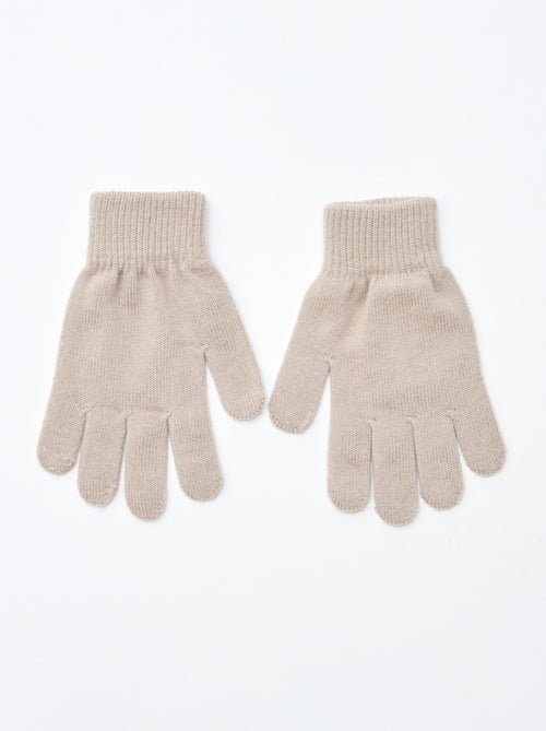 Setje met 2 paar gebreide handschoenen - Kiabi