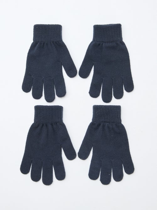 Setje met 2 paar gebreide handschoenen - Kiabi