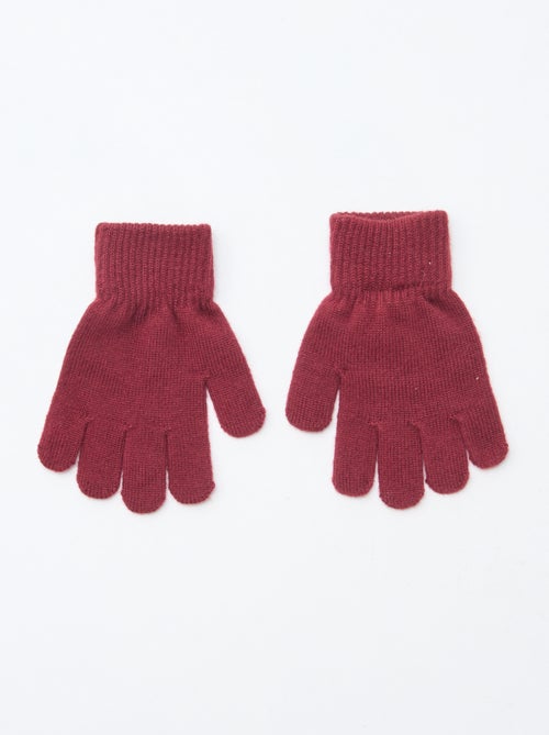 Setje met 2 paar gebreide handschoenen - Kiabi