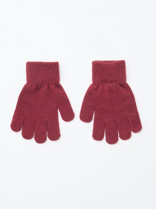 Setje met 2 paar gebreide handschoenen - Kiabi