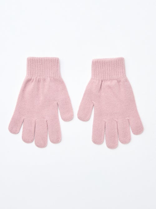 Setje met 2 paar gebreide handschoenen - Kiabi