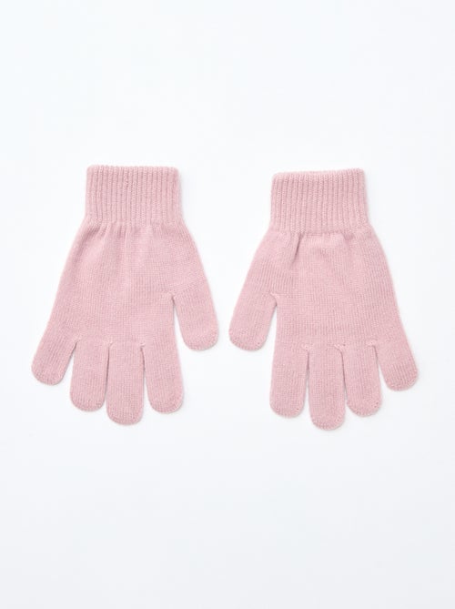 Setje met 2 paar gebreide handschoenen - Kiabi