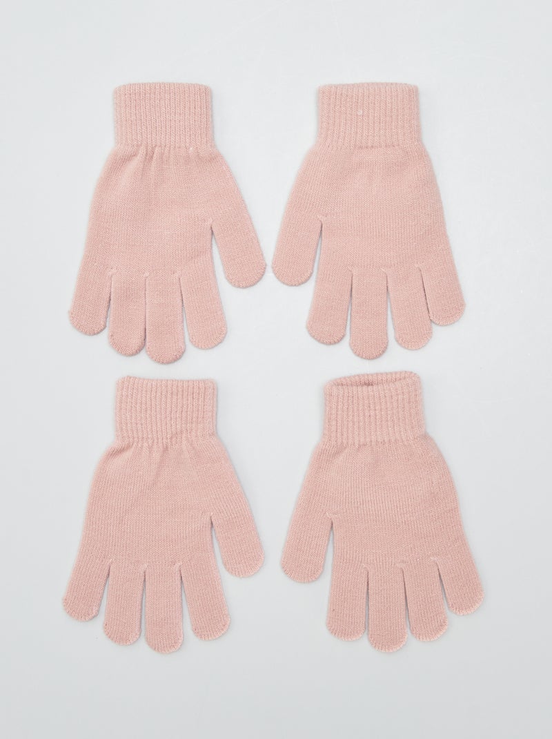 Setje met 2 paar handschoenen ROSE - Kiabi