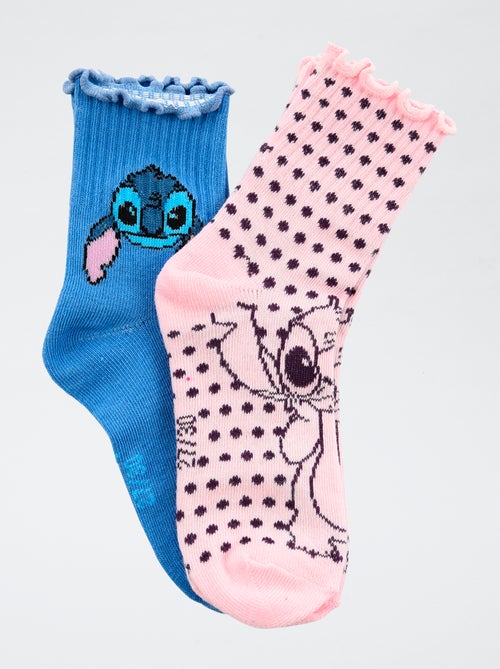 Setje met 2 paar katoenen sokken 'Disney' 'Stitch' - Kiabi