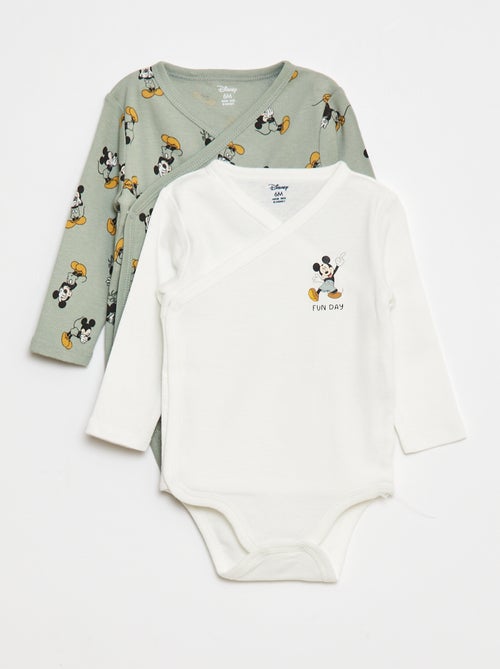 Setje met 2 rompertjes 'Disney' 'Mickey' - Kiabi