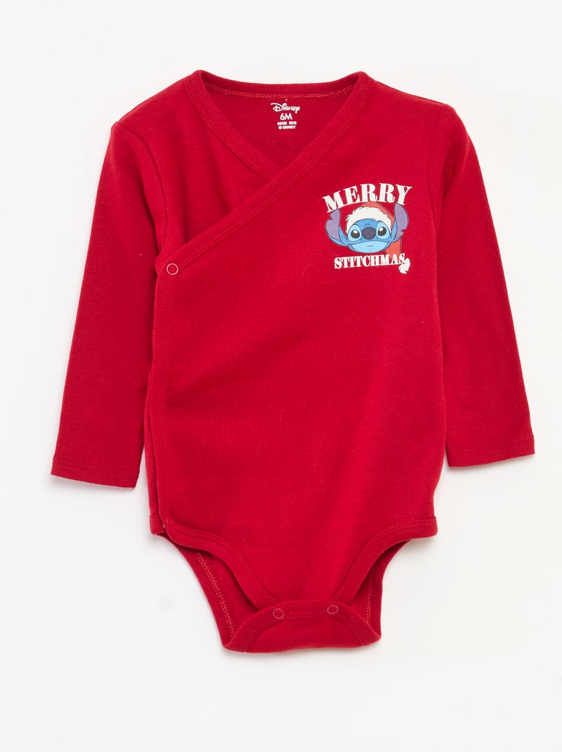 Setje met 2 rompertjes 'Disney' 'Mickey' Rood - Kiabi