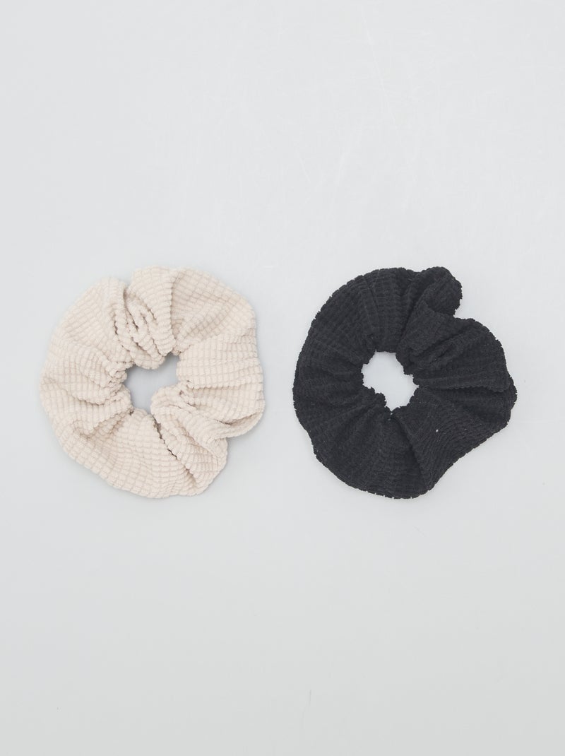 Setje met 2 scrunchies BIEGE - Kiabi