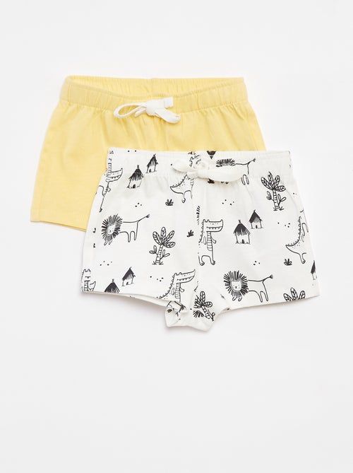 Setje met 2 shorts van jersey - 2-delig - Kiabi