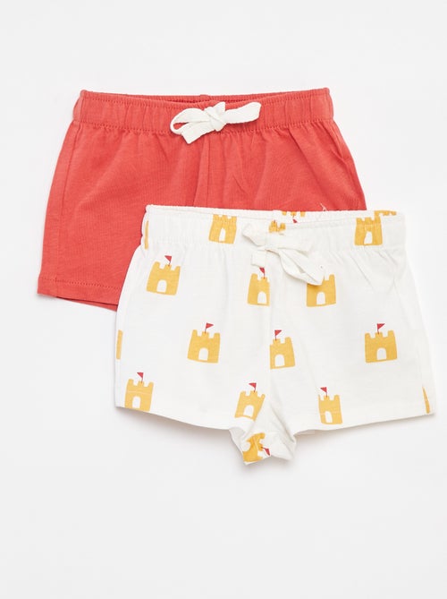 Setje met 2 shorts van jersey - 2-delig - Kiabi