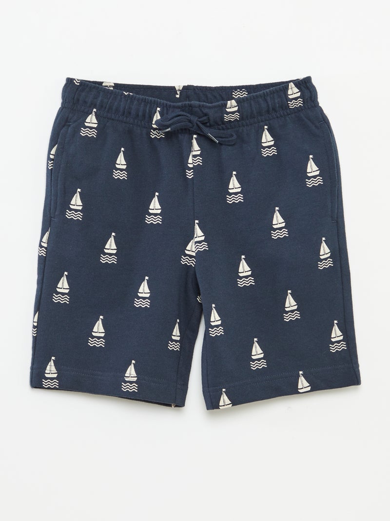 Setje met 2 shorts van joggingstof BLAUW - Kiabi