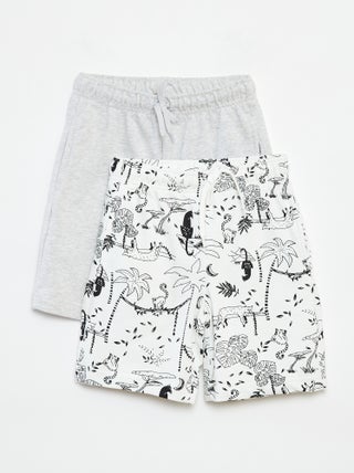 Setje met 2 shorts van joggingstof