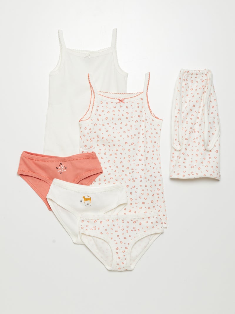 Setje met 2 singlets + 3 onderbroekjes - 5 stuks GEEL - Kiabi