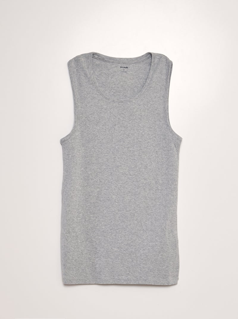 Setje met 2 singlets GRIJS - Kiabi