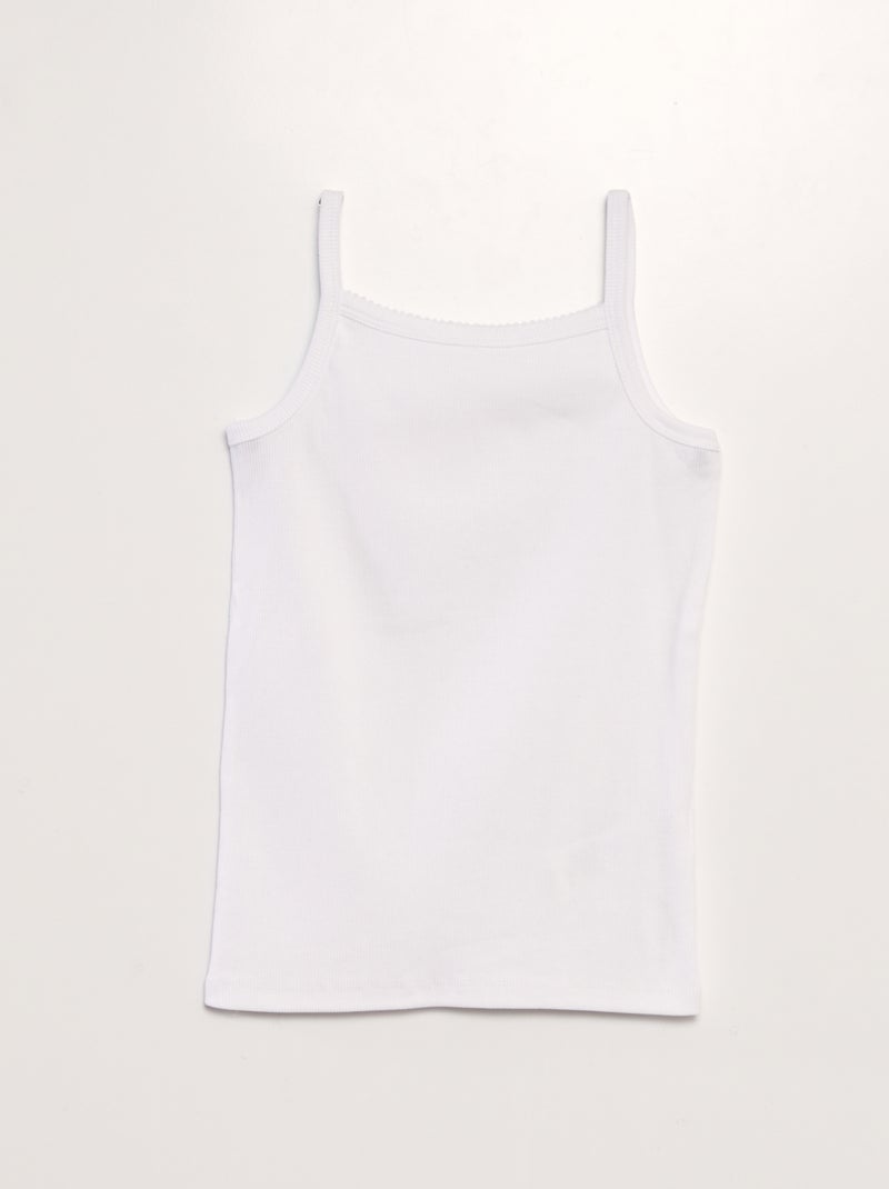 Setje met 2 singlets WIT - Kiabi