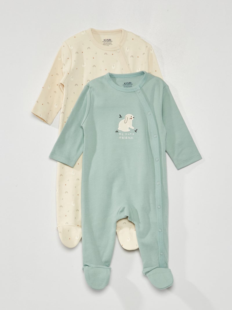 Setje met 2 slaappakjes van jersey - 2-delig BLAUW - Kiabi