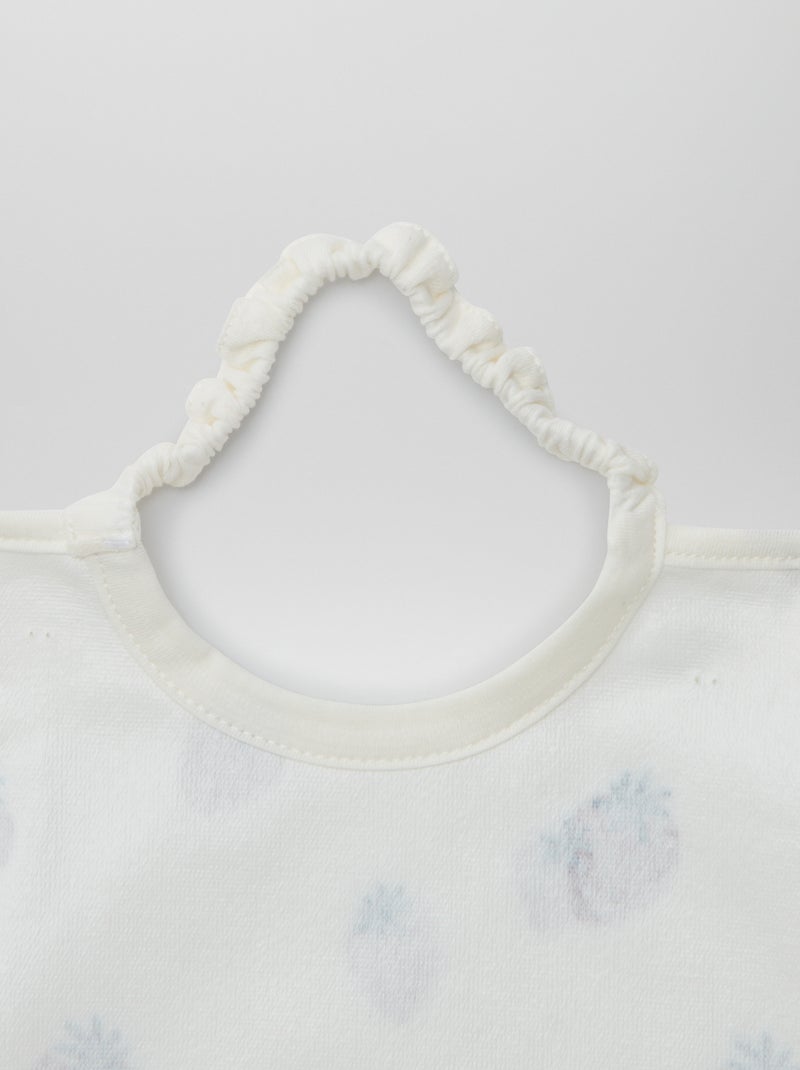 Setje met 2 slabbetjes met elastische halsopening WIT - Kiabi