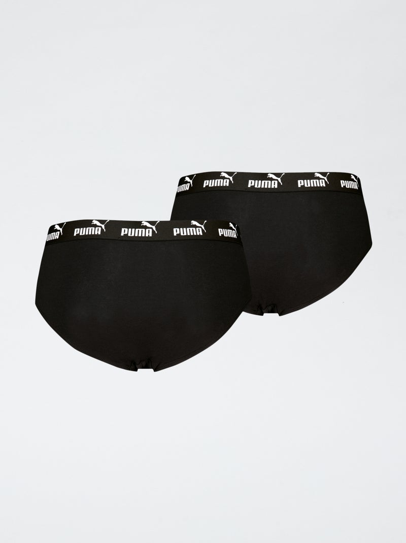 Setje met 2 slips 'Puma' Zwart - Kiabi