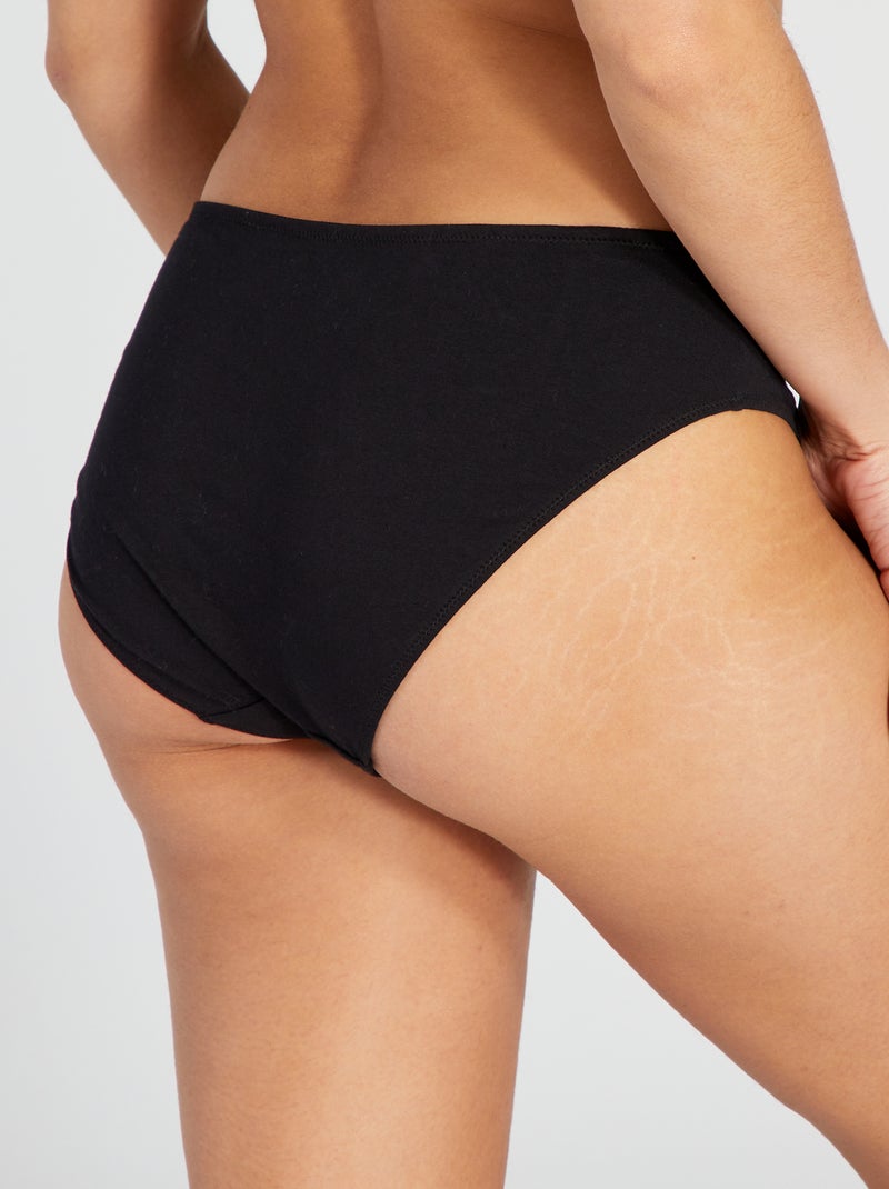 Setje met 2 slips van jersey - So Easy zwart - Kiabi