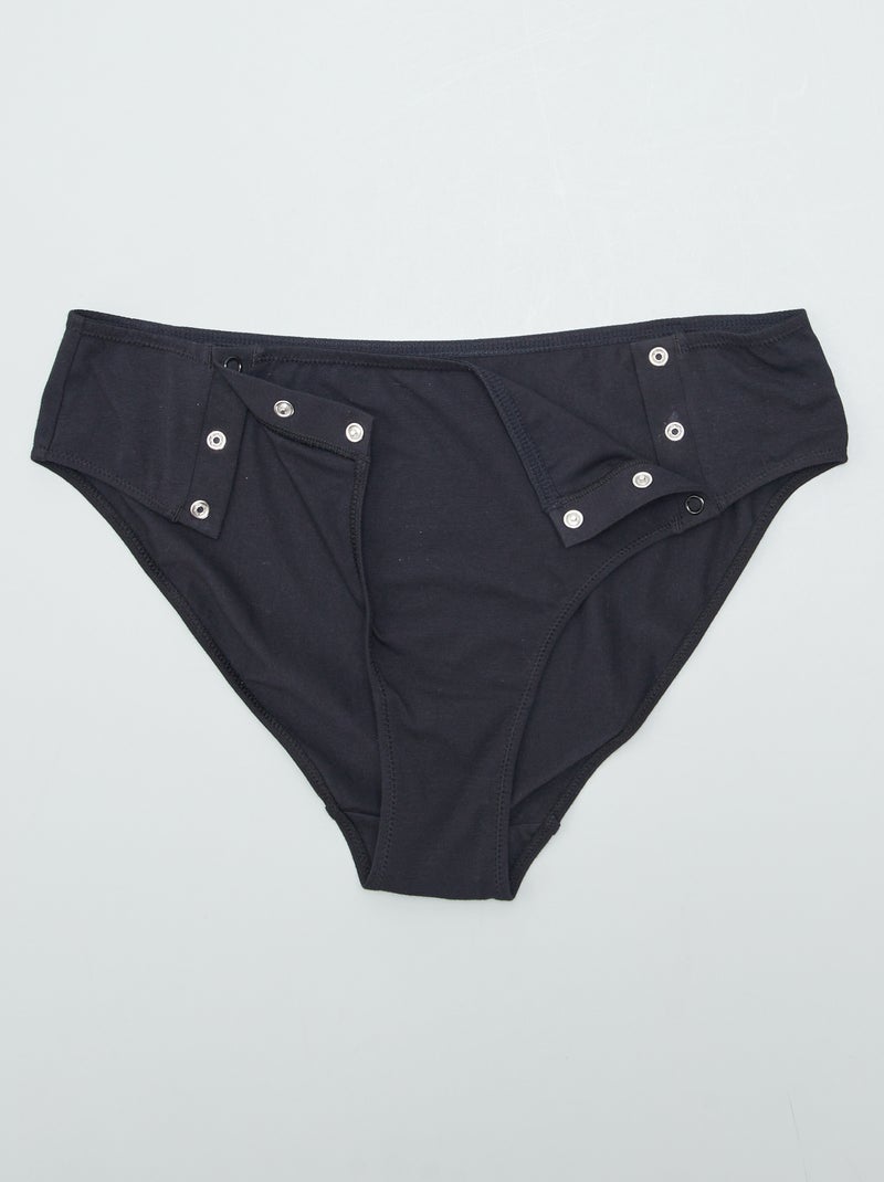 Setje met 2 slips van jersey - So Easy zwart - Kiabi