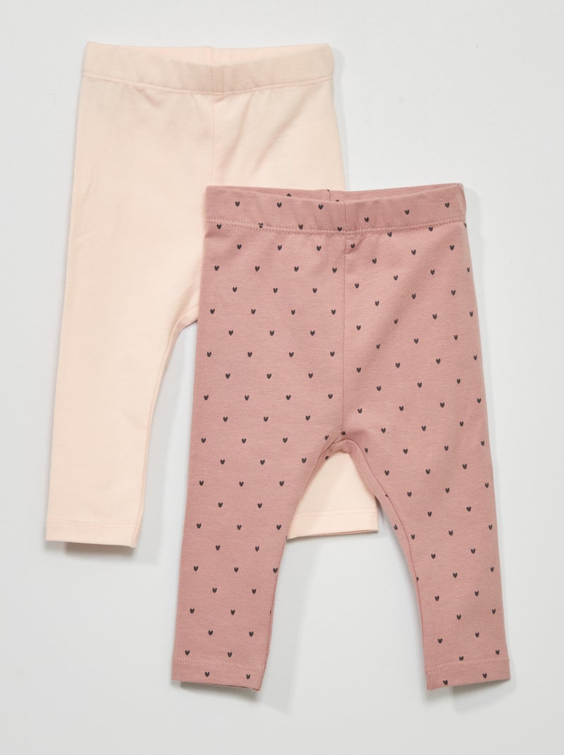 Setje met 2 stretchleggings - 2 stuks ROSE - Kiabi