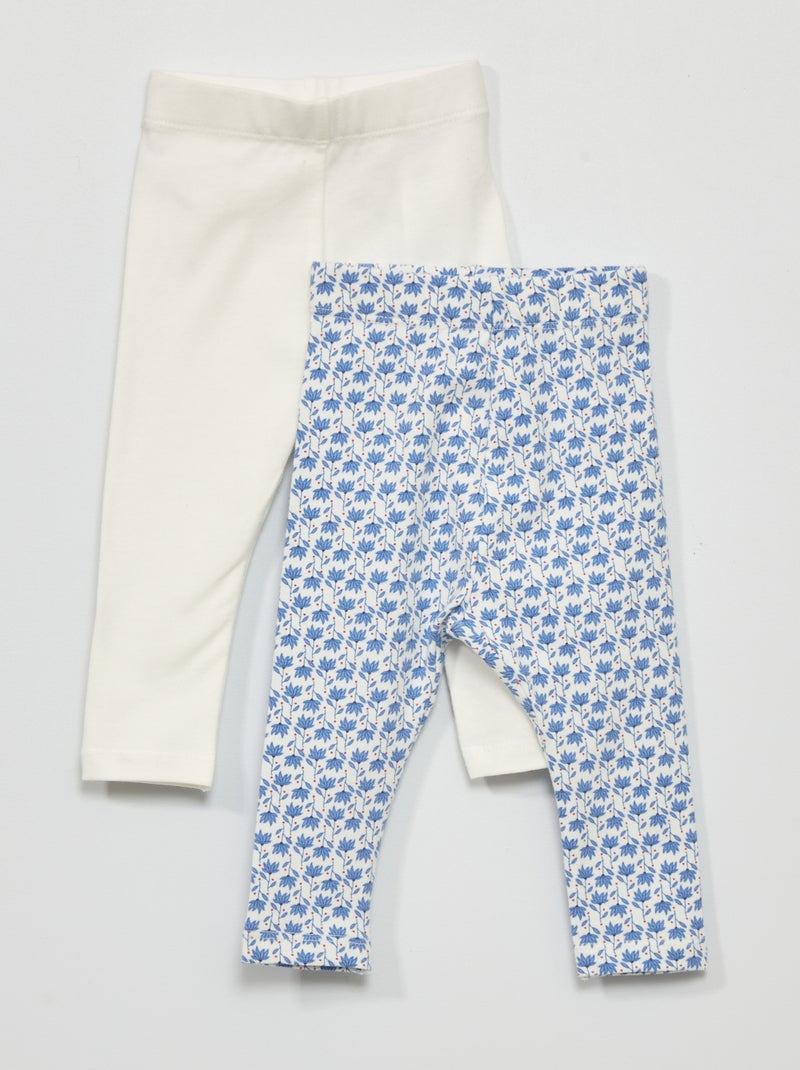 Setje met 2 stretchleggings - 2 stuks WIT - Kiabi