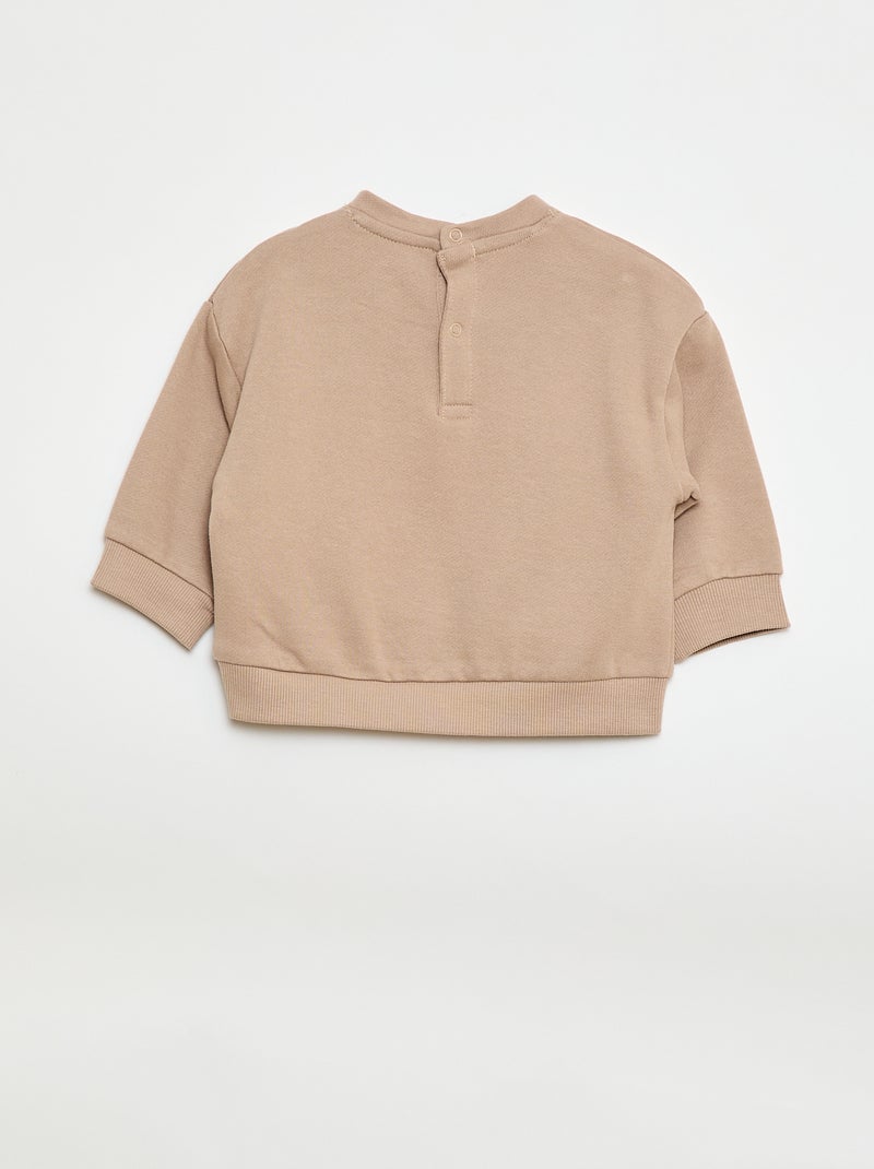 Setje met 2 sweaters van french terry Biege - Kiabi