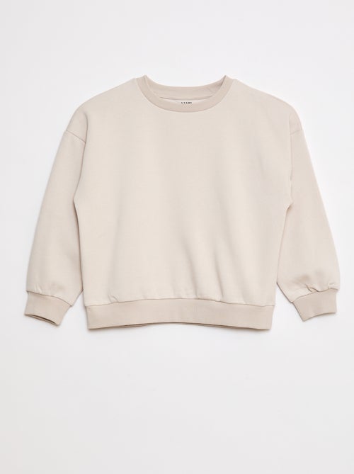 Setje met 2 sweaters van joggingstof met ronde hals en zachte, geruwde binnenzijde - Kiabi