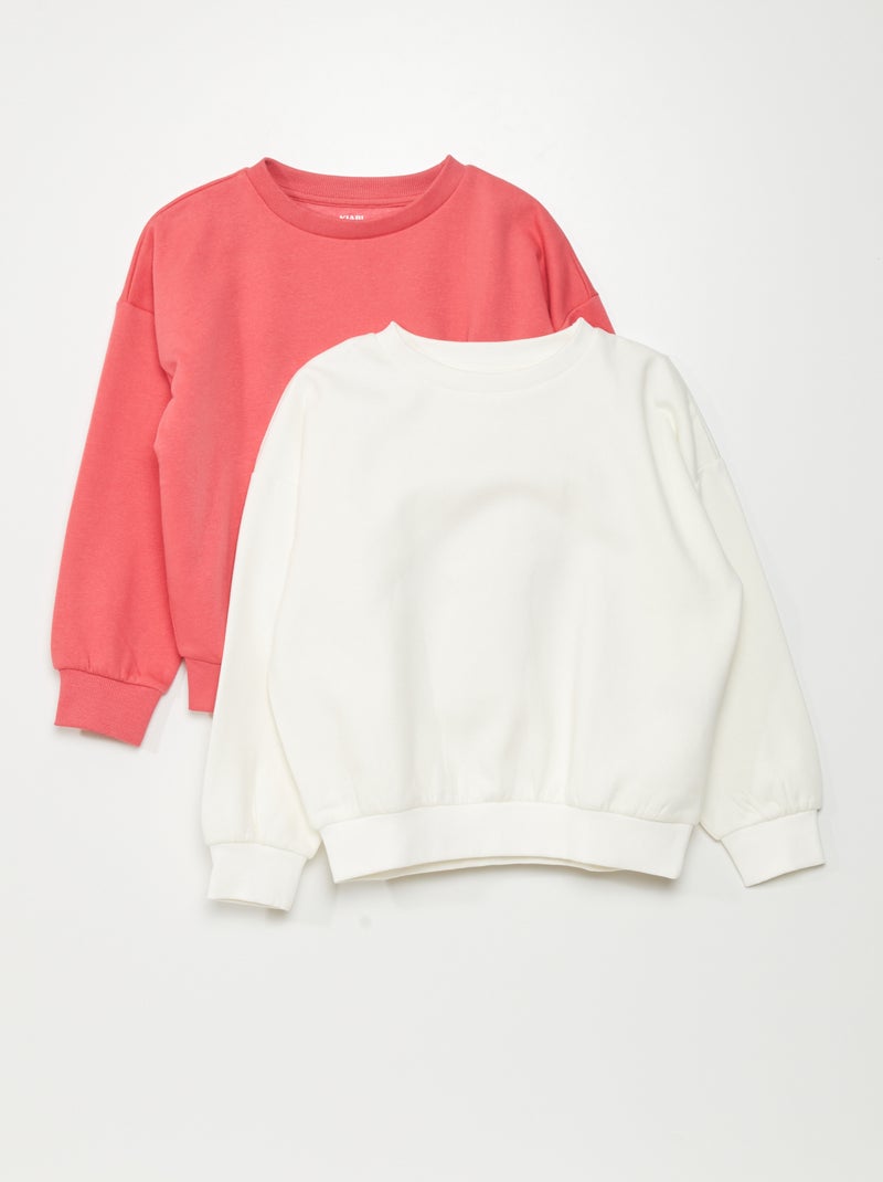 Setje met 2 sweaters WIT - Kiabi