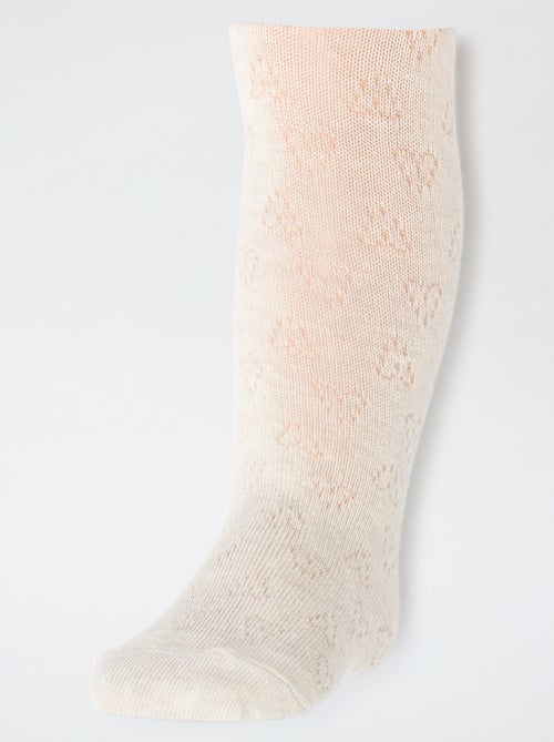 Setje met 2 warme kousenbroeken met ajourmotiefje - Kiabi