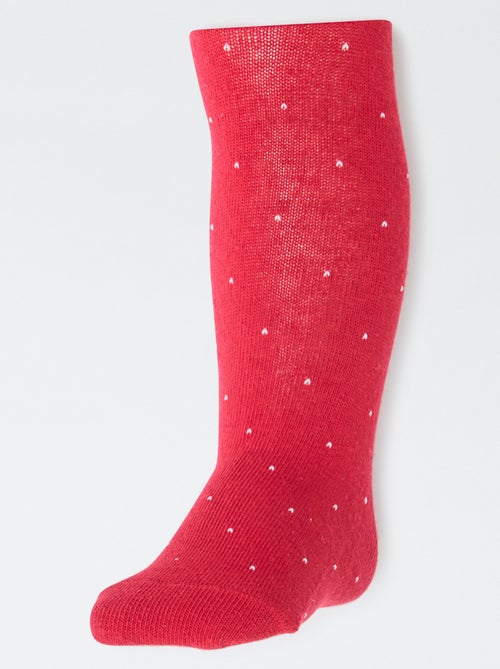 Setje met 2 warme kousenbroeken van jersey - Kiabi