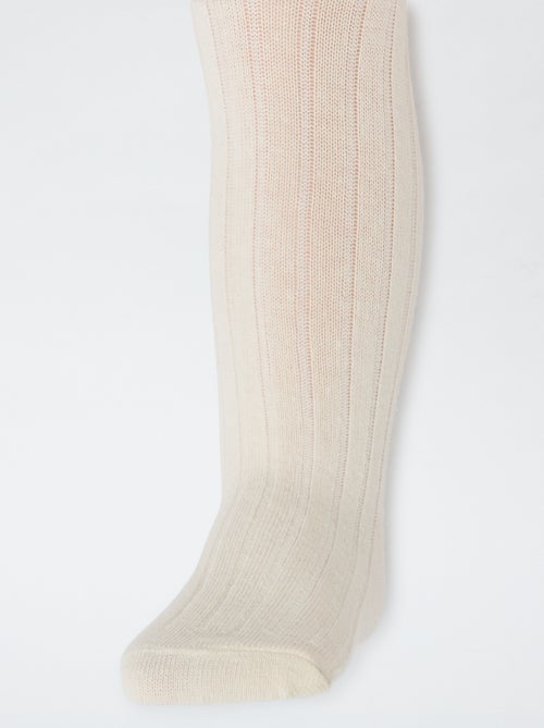 Setje met 2 warme kousenbroeken van ribstof - Kiabi