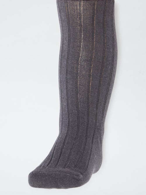 Setje met 2 warme kousenbroeken van ribstof - Kiabi