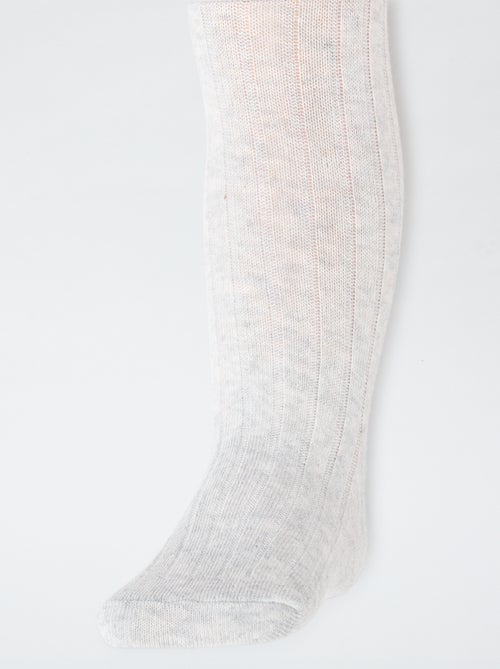 Setje met 2 warme kousenbroeken van ribstof - Kiabi