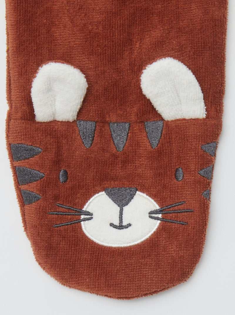 Setje met 2 washandjes met leuk detail GEEL - Kiabi