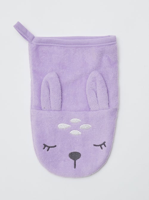 Setje met 2 washandjes met leuk detail - Kiabi