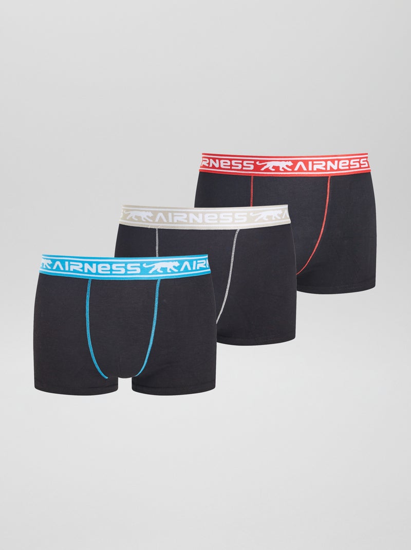 Setje met 3 boxershorts 'Airness' ZWART - Kiabi